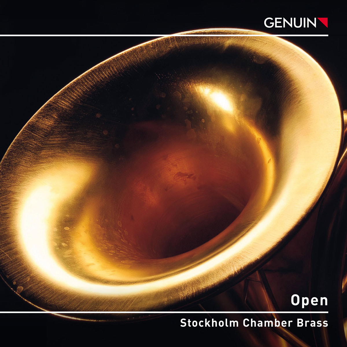 CD album cover 'Open' (GEN 24891) with Stockholm Chamber Brass