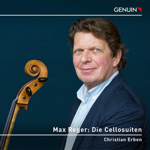 CD album cover 'Max Reger: Die Cellosuiten' (GEN 24882) with Christian Erben