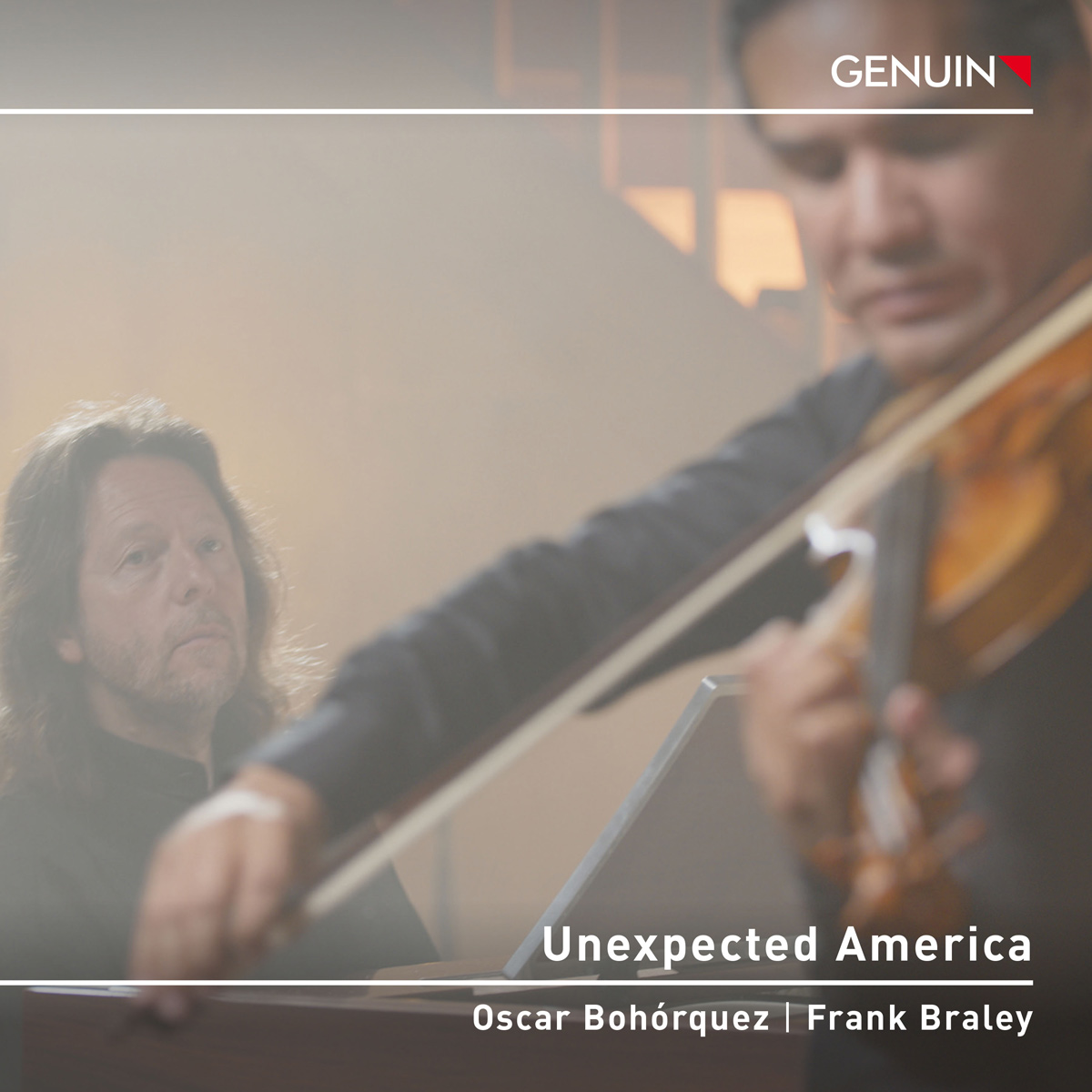 CD album cover 'Unexpected America' (GEN 25917) with Oscar Bohórquez, Frank Braley