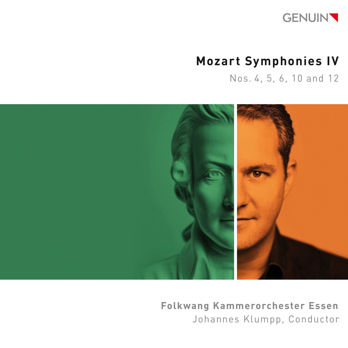 CD album cover 'Mozart Symphonies IV' (GEN 25909) with Folkwang Kammerorchester Essen, Johannes Klumpp