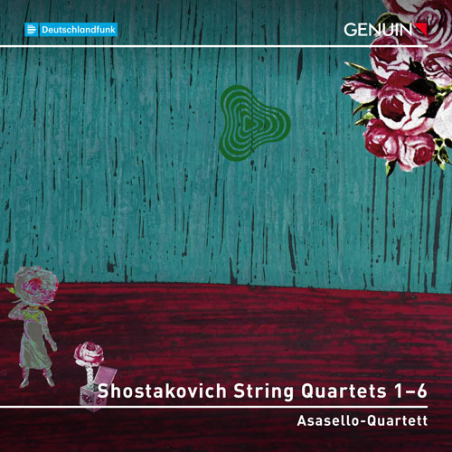 forwardCD album cover 'Shostakovich String Quartets 1–6' (GEN 25908) with Asasello-Quartett