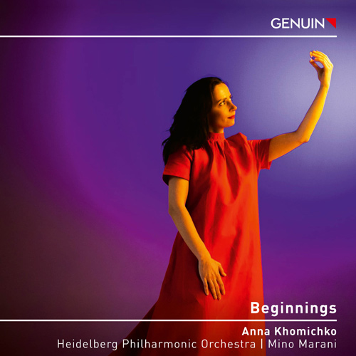 CD album cover 'Beginnings' (GEN 25925) with Anna Khomichko, Mino Marani, Philharmonisches Orchester Heidelberg